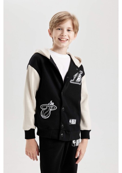 Erkek Çocuk NBA Current Teams Kapüşonlu Çıtçıtlı Hırka D3118A824WN