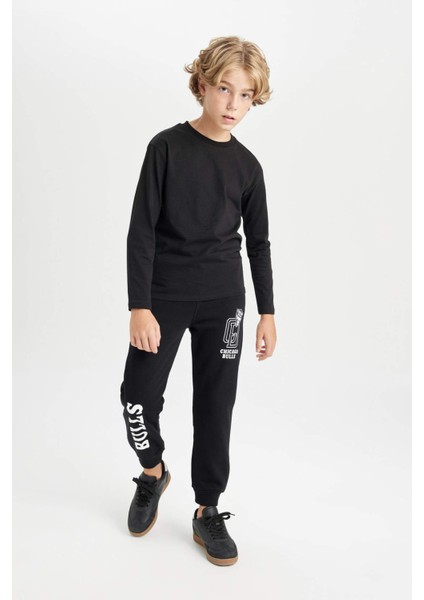 Erkek Çocuk NBA Chicago Bulls Siyah Beli Paçası Lastikli Cepli Jogger Eşofman Altı D3141A824AU