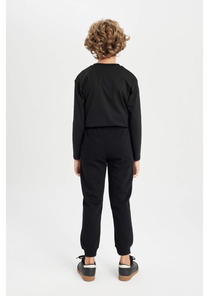 Erkek Çocuk NBA Chicago Bulls Siyah Beli Paçası Lastikli Cepli Jogger Eşofman Altı D3141A824AU