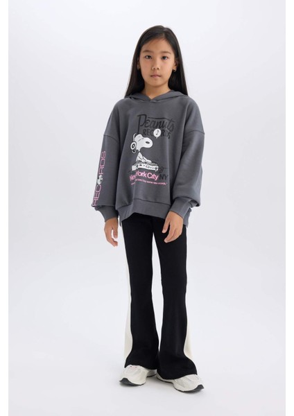 Kız Çocuk Standart Boy İspanyol Paça Basic Düz Tayt D3888A824WN