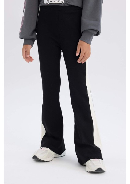 Kız Çocuk Standart Boy İspanyol Paça Basic Düz Tayt D3888A824WN