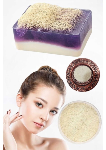 3'lü Yüz Temizleme Leke Akne Ölü Deri Peeling Ruşur Taşı Masaj Etkili Keçi Sütü Lavanta Sabun