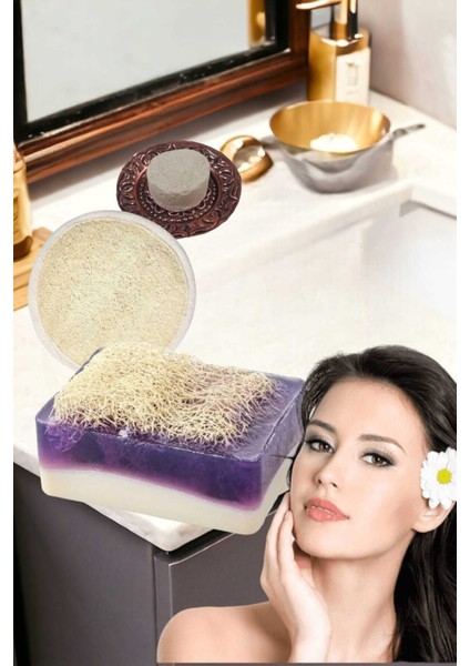 3'lü Yüz Temizleme Leke Akne Ölü Deri Peeling Ruşur Taşı Masaj Etkili Keçi Sütü Lavanta Sabun fiyatları