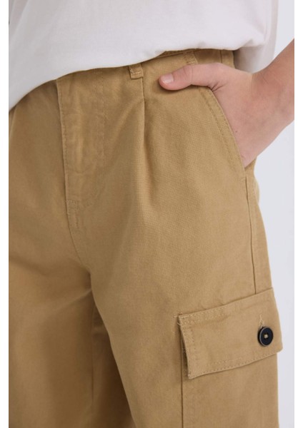 Erkek Çocuk Loose Fit Standart Paça Gabardin Pantolon D3406A825SP