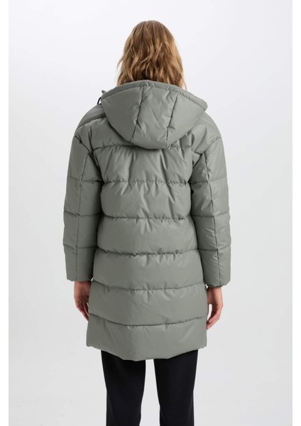 Regular Fit Kapüşonlu Fermuarlı Cepli Parka D5953AX24WN