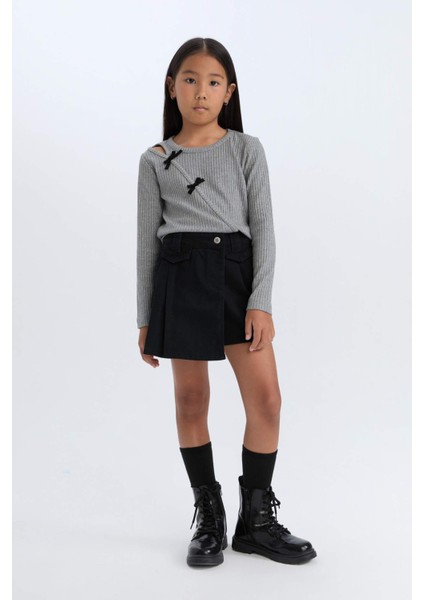 Kız Çocuk Gabardin Şort Etek