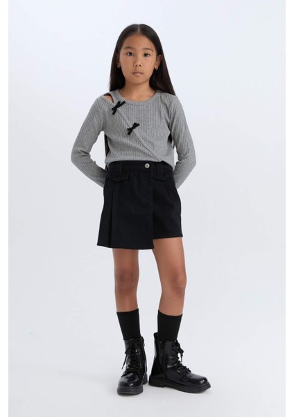 Kız Çocuk Gabardin Şort Etek