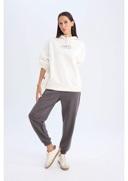 Regular Fit Jogger Eşofman Altı Basic Düz Beli Lastikli Bağcıklı Cepli V2699AZ24WN