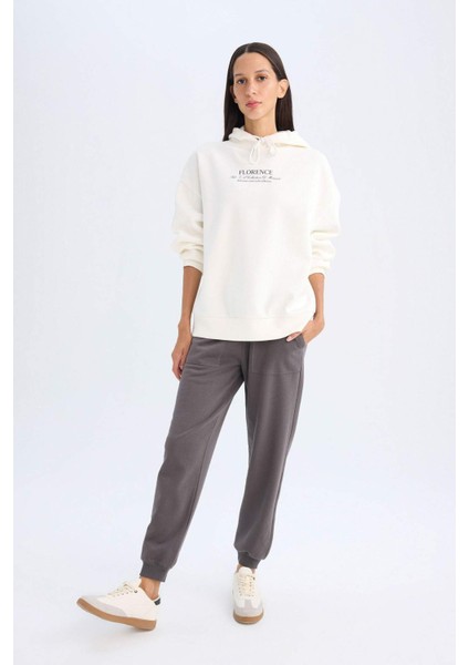 Regular Fit Jogger Eşofman Altı Basic Düz Beli Lastikli Bağcıklı Cepli V2699AZ24WN