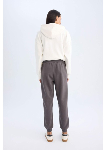 Regular Fit Jogger Eşofman Altı Basic Düz Beli Lastikli Bağcıklı Cepli V2699AZ24WN