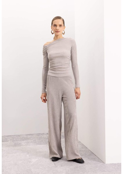 Wide Leg Bürümcük Pantolon