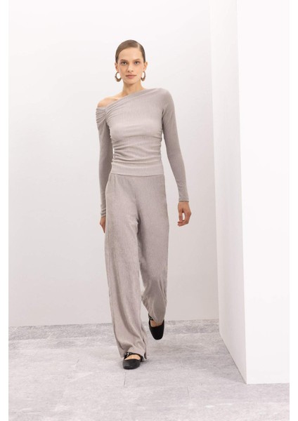 Wide Leg Bürümcük Pantolon