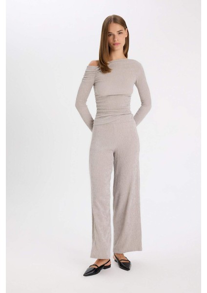 Wide Leg Bürümcük Pantolon