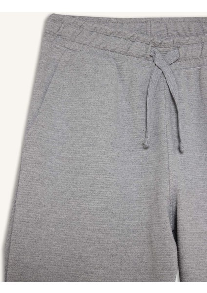 Erkek Çocuk 2'li Takım Kalın Kapüşonlu Baskılı Sweatshirt Beli Lastikli Eşofman Altı D3565A824WN