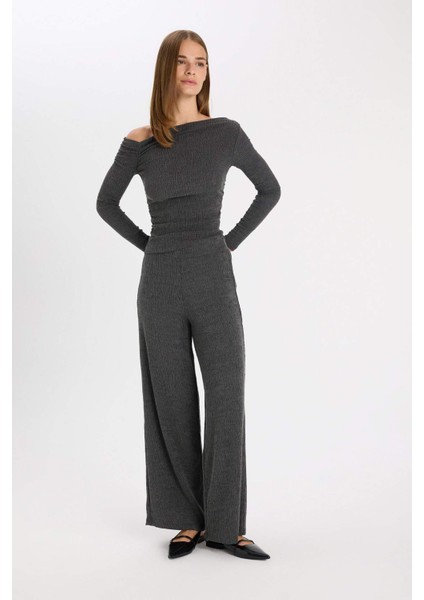 Wide Leg Bürümcük Pantolon