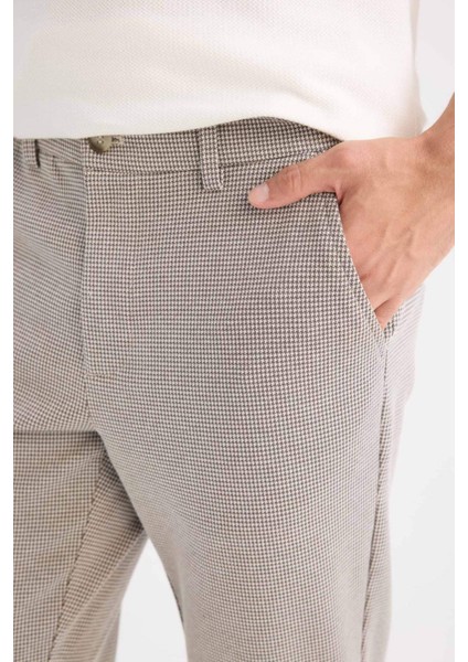 Gabardin Pantolon Tailored Regular Fit Normal Kesim Cepli Düz Paça A8102AX24AU