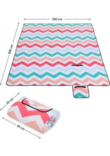 Picnic Blanket, 200 x 200 Cm, Outdoor Beach Blanket For Camping, Park, Yard, With Waterproo modelleri