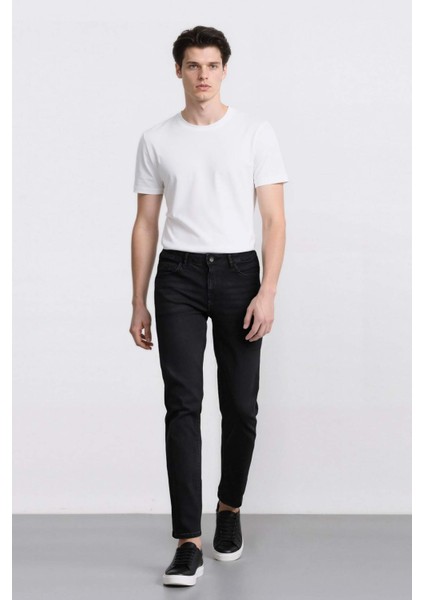 Sergio Regular Fit Normal Kalıp Normal Bel Boru Paça Siyah Jean Pantolon W6868AZ25SP