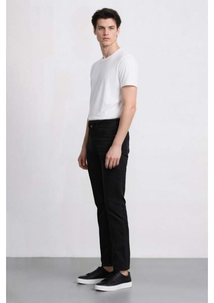 Sergio Regular Fit Normal Kalıp Normal Bel Boru Paça Siyah Jean Pantolon W6868AZ25SP
