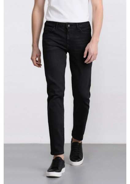 Sergio Regular Fit Normal Kalıp Normal Bel Boru Paça Siyah Jean Pantolon W6868AZ25SP