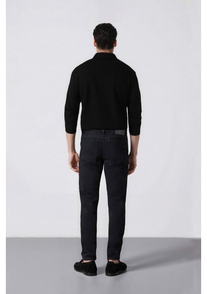 Carlo Skinny Fit Ekstra Dar Kalıp Normal Bel Ekstra Dar Paça Siyah Jean Pantolon S2285AZ25SP
