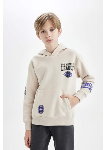 Erkek Çocuk NBA Los Angeles Clippers Kapüşonlu Sırt Baskılı Sweatshirt D3122A824AU