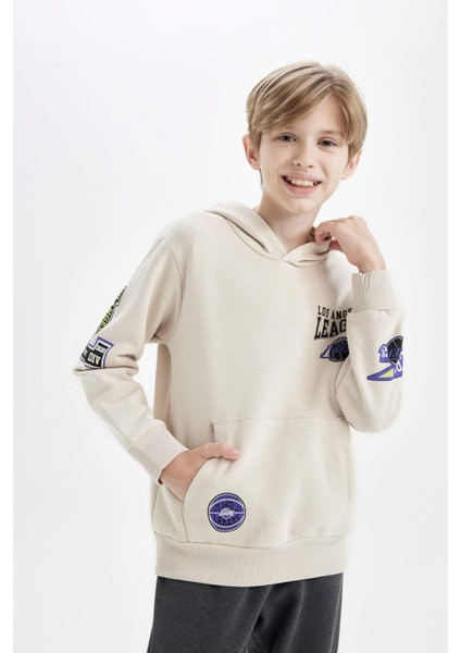 Erkek Çocuk NBA Los Angeles Clippers Kapüşonlu Sırt Baskılı Sweatshirt D3122A824AU