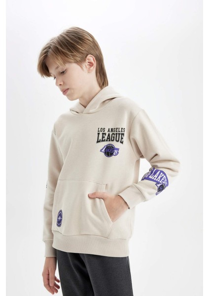 Erkek Çocuk NBA Los Angeles Clippers Kapüşonlu Sırt Baskılı Sweatshirt D3122A824AU