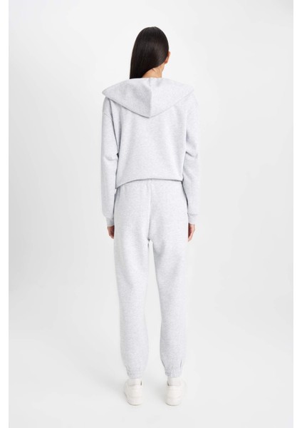 Kalın Jogger Kışlık Eşofman Altı Beli Paçası Lastikli Bağcıklı Cepli V2700AZ24WN