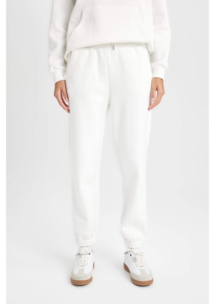 Kalın Jogger Kışlık Eşofman Altı Beli Paçası Lastikli Bağcıklı Cepli V2700AZ24WN