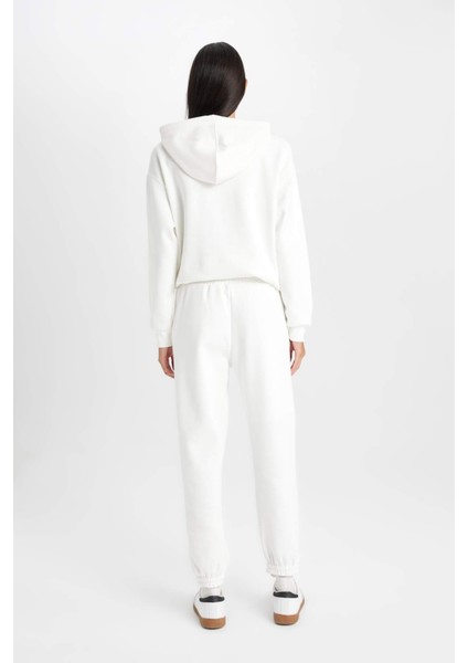 Kalın Jogger Kışlık Eşofman Altı Beli Paçası Lastikli Bağcıklı Cepli V2700AZ24WN