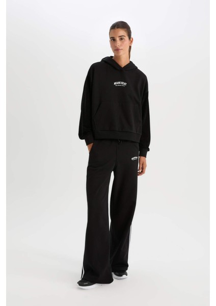 Fit NBA Miami Heat Kapüşonlu Kalın Sweatshirt D2359AX24AU