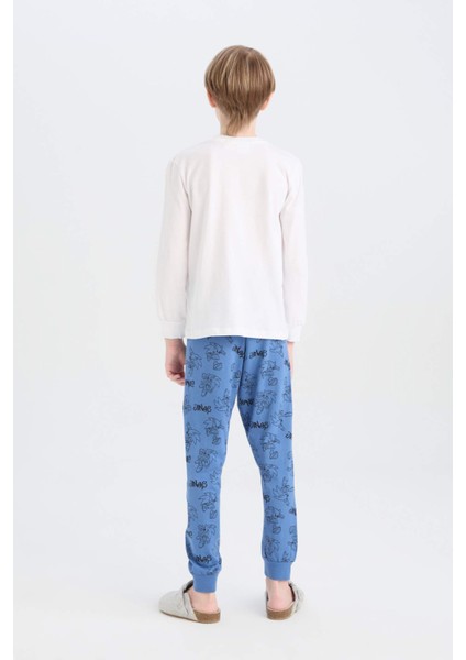 Erkek Çocuk Pijama Takımı Sonic the Hedgehog Uzun Kollu Tişört Uzun Alt D5513A824WN