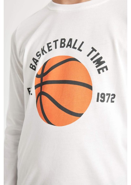 Erkek Çocuk Pijama Takımı Baskılı Uzun Kollu Üst Uzun Alt D5211A824WN