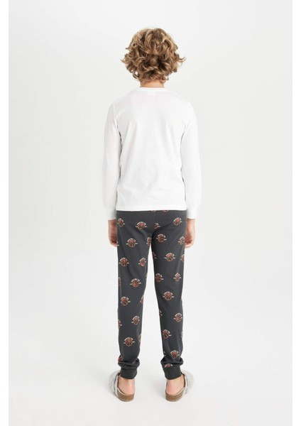 Erkek Çocuk Pijama Takımı Baskılı Uzun Kollu Üst Uzun Alt D5211A824WN