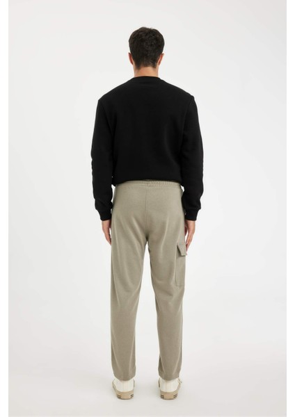 Eşofman Altı Slim Fit Dar Kesim Kargo Cepli Düz Paça D6090AX24AU