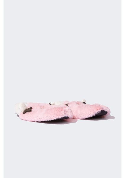 Kadın Geyik Temalı Pelüş Ev Patiği D3420AX24AU