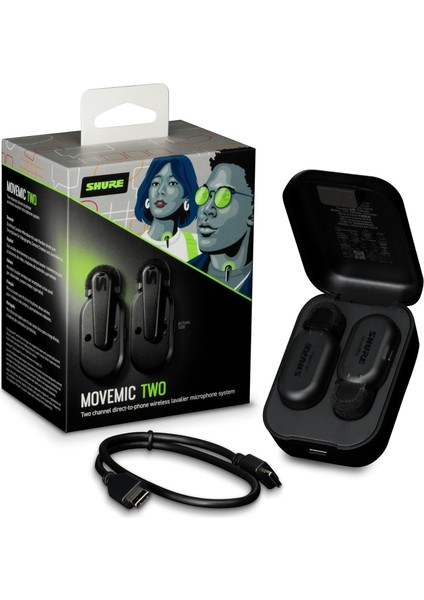Movemic Two, Two Channel Direct To Phone Wireless Lavalier Microphone System, Portable, Premiu fiyatları