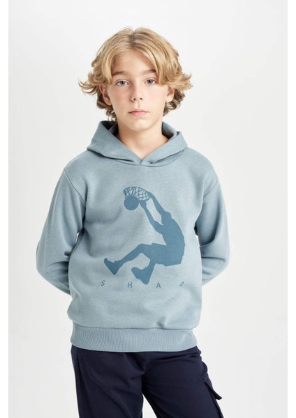 Erkek Çocuk Shaquille O'Neal Bisiklet Yaka Sweatshirt D3144A824WN