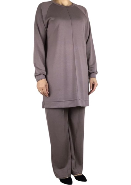 Kadın Tunik Önü Dikişli Altı Bantlı Pantolon Beli Lastikli Önü Dikişli Ikili Takım fiyatları