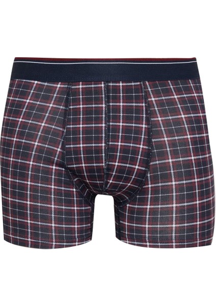 Regular Fit Kareli 3'lü Boxer D2315AX24AU