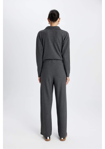 Normal Bel Eşofman Altı Fitilli Kaşkorse Kumaş Basic Düz B2405AX24AU