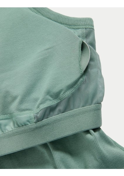 Pamuk Karışımlı Sütyen Destekli Atlet