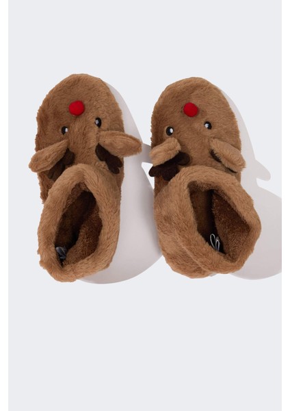 Kız Çocuk Yılbaşı Temalı Düz Taban Ev Botu Y4305A624WN