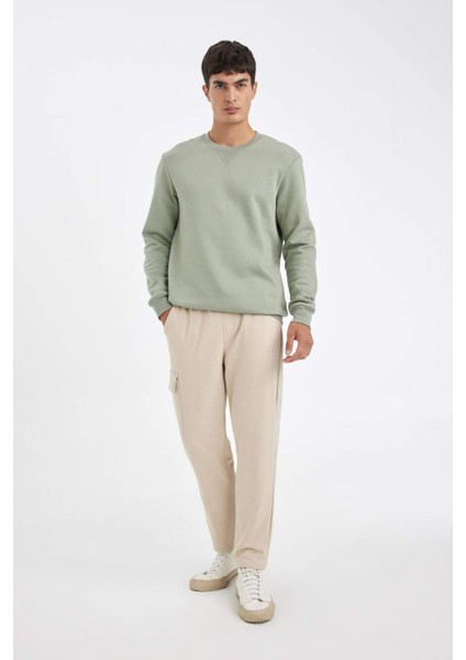 Eşofman Altı Slim Fit Dar Kesim Kargo Cep Düz Paça D6090AX24AU