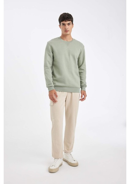 Eşofman Altı Slim Fit Dar Kesim Kargo Cep Düz Paça D6090AX24AU