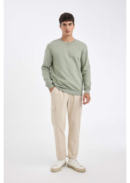 Eşofman Altı Slim Fit Dar Kesim Kargo Cep Düz Paça D6090AX24AU