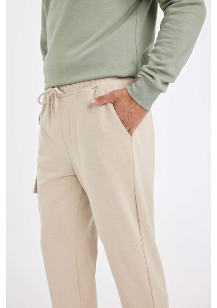 Eşofman Altı Slim Fit Dar Kesim Kargo Cep Düz Paça D6090AX24AU