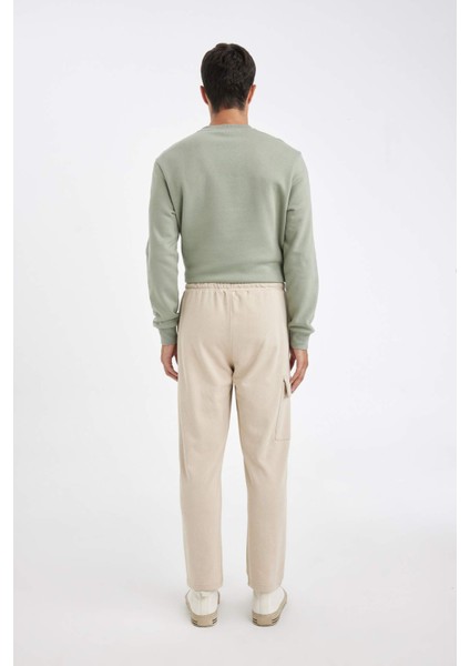 Eşofman Altı Slim Fit Dar Kesim Kargo Cep Düz Paça D6090AX24AU