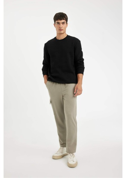 Eşofman Altı Slim Fit Dar Kesim Kargo Cepli Düz Paça D6090AX24AU